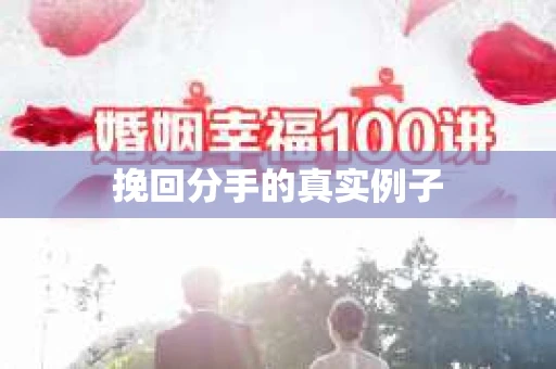 挽回分手的真实例子