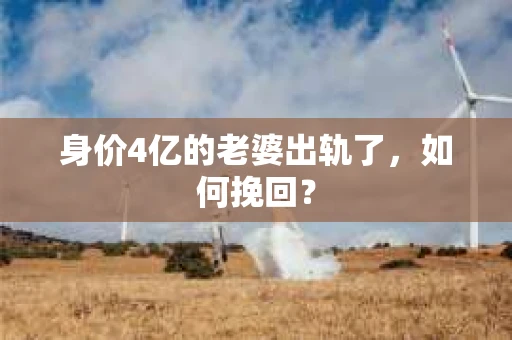 身价4亿的老婆出轨了，如何挽回？