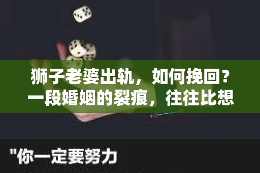 狮子老婆出轨，如何挽回？一段婚姻的裂痕，往往比想象中更难以修复。但面对这样的困境，我们仍可以尝试寻找解决问题的方法。以下，我将结合实际情况，分享一些关于如何挽回狮子老婆出轨的心得。