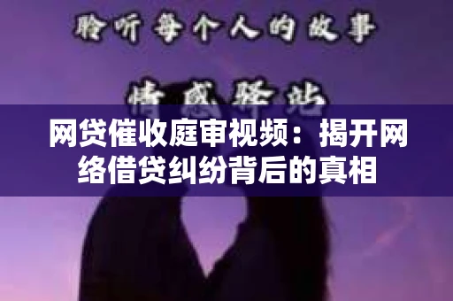 网贷催收庭审视频：揭开网络借贷纠纷背后的真相