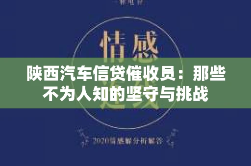陕西汽车信贷催收员：那些不为人知的坚守与挑战