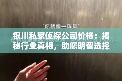 银川私家侦探公司价格：揭秘行业真相，助您明智选择