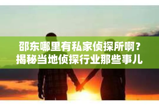 邵东哪里有私家侦探所啊？揭秘当地侦探行业那些事儿