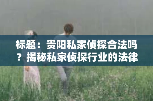 标题：贵阳私家侦探合法吗？揭秘私家侦探行业的法律边界