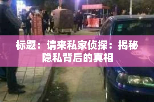 标题：请来私家侦探：揭秘隐私背后的真相