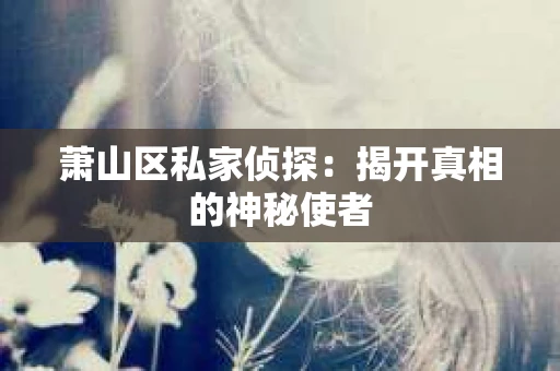 萧山区私家侦探：揭开真相的神秘使者