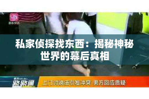 私家侦探找东西：揭秘神秘世界的幕后真相