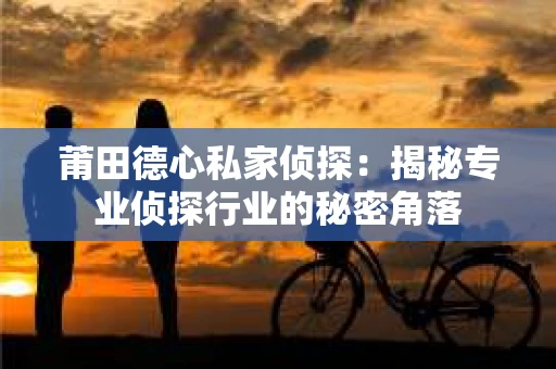 莆田德心私家侦探：揭秘专业侦探行业的秘密角落