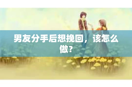 男友分手后想挽回，该怎么做？