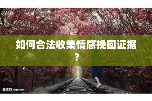 如何合法收集情感挽回证据？