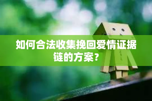 如何合法收集挽回爱情证据链的方案? 如何合法收集挽回爱情证据链的方案?