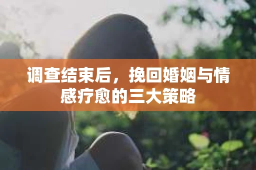 调查结束后，挽回婚姻与情感疗愈的三大策略